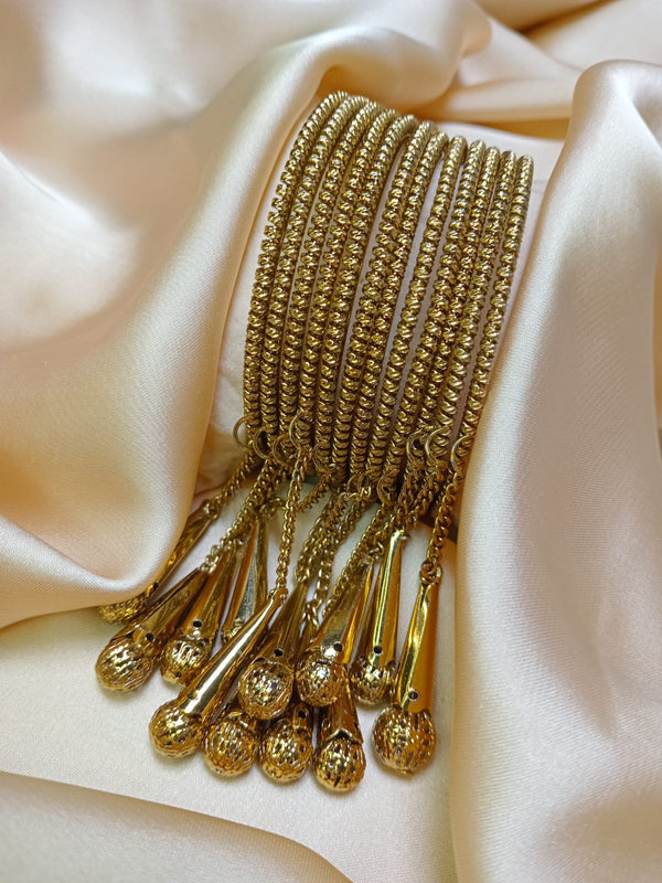 Golden plated 12 bangles set