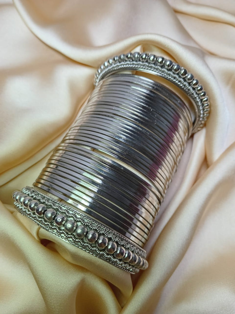 Silver & Golden plated 2 kada / 36 bangle set