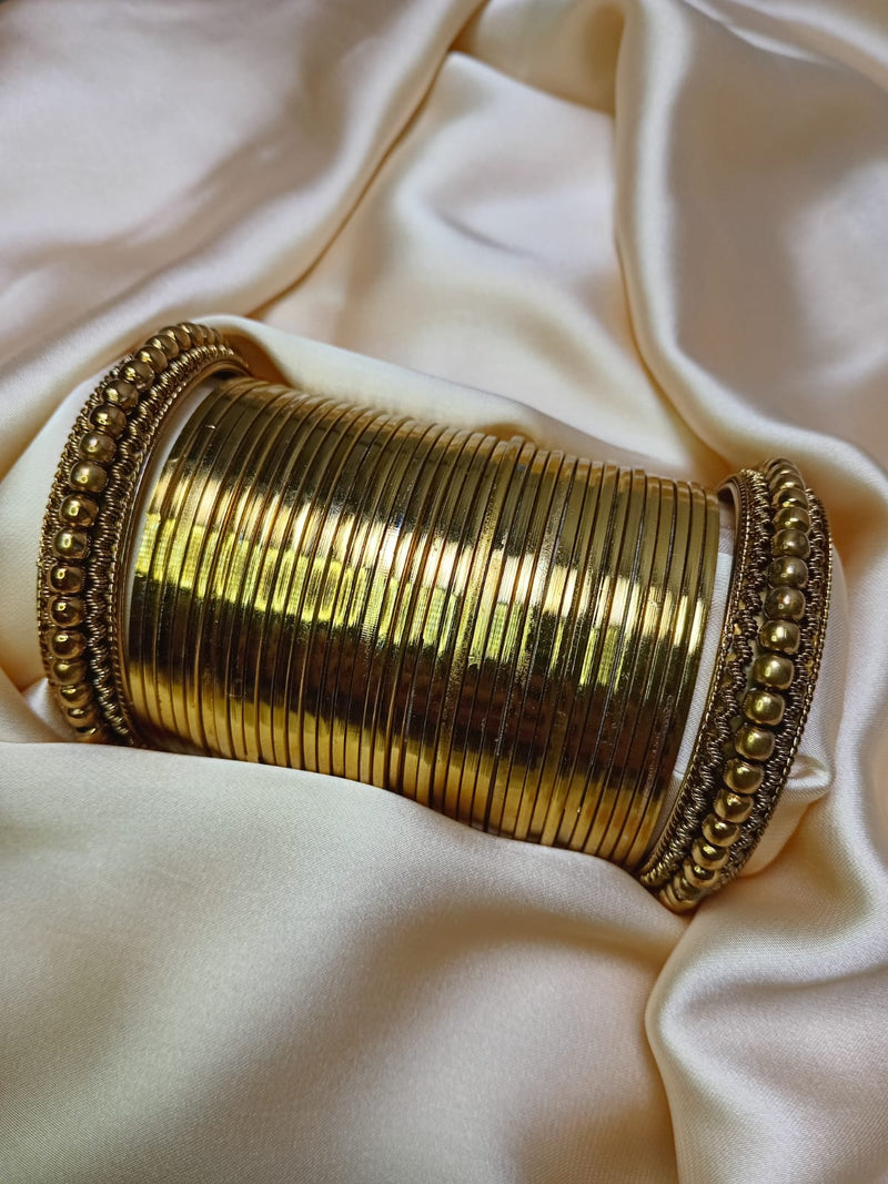 Silver & Golden plated 2 kada / 36 bangle set