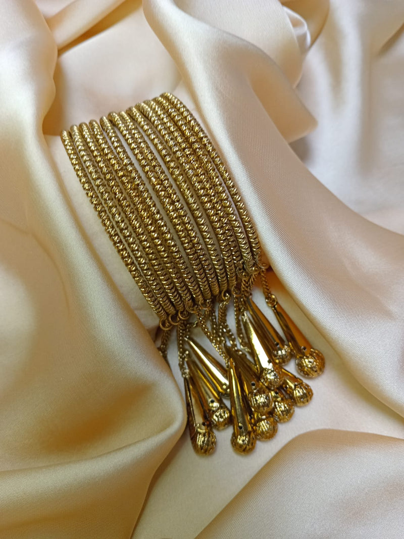 Golden plated 12 bangles set