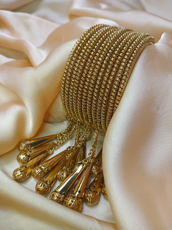 Golden plated 12 bangles set