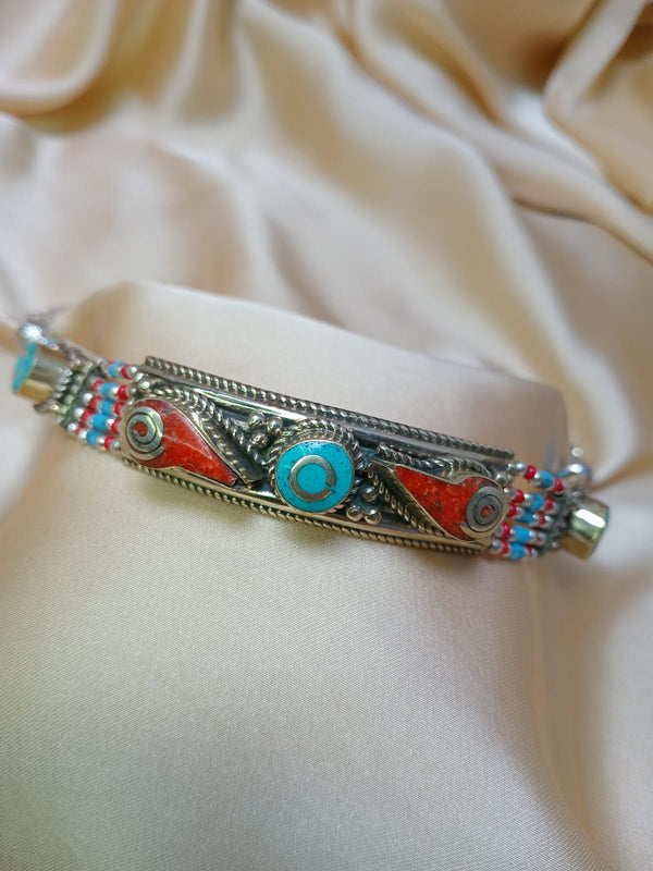Nepali bracelet with multi stone